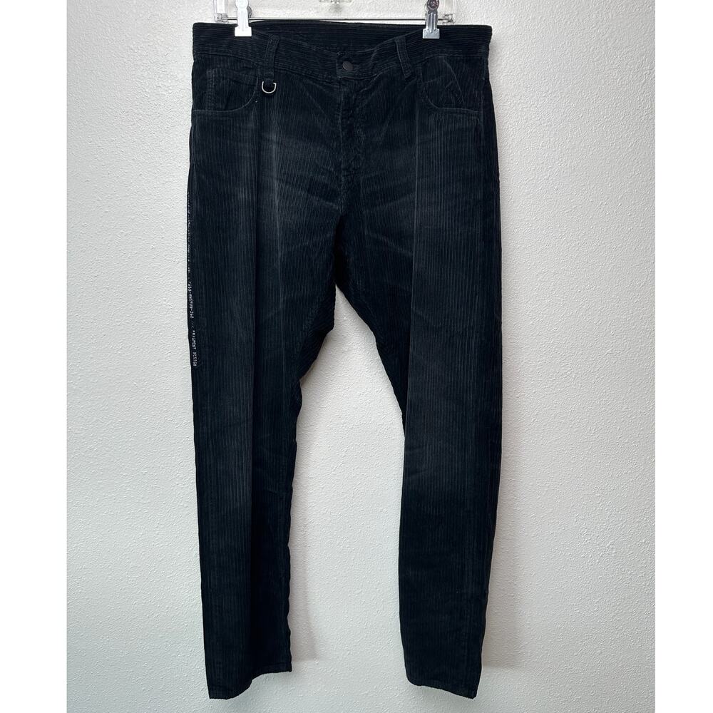 NWT Moncler 7 Fragment Corduroy Pants Black Men’s 48 Side Code Print